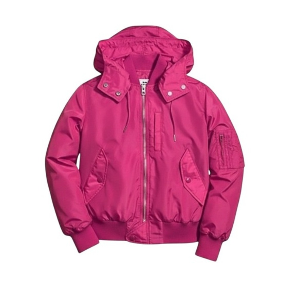 Coach Pink Hooded Anorak Bomber‎ Jacket Full Zip Windbreaker S